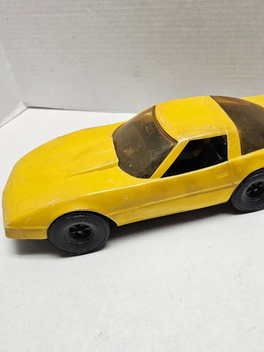Vintage Big Yellow Car Chevrolet Toy Corvette Strombecker